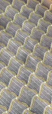 NEW MEETING STREET 100% WOVEN SILK SILVER GOLD & WHITE  MENS GEOMETRIC NECKTIE - Image 1 of 4