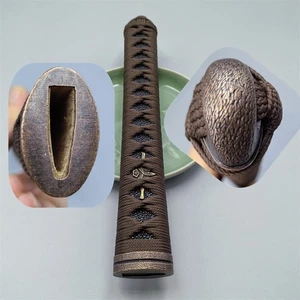 27 CM Tsuka RIKKO Griff Legierung Fuchi Kashira Seide Ito japanisches Katana Schwert Griff - Bild 1 von 9