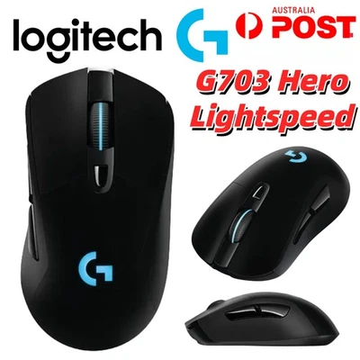 LOGITECH Wireless Mouse G703 Hero Lightspeed Gaming Optical Bluetooth Mice USB - Image 1 of 4