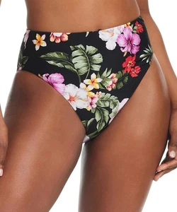 Bar III Floral-Print High-Waist High-Leg Bikini Bottoms MSRP $48 L - Picture 1 of 4