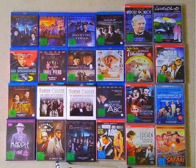 Agatha Christie - Hercule Poirot - Miss Marple - Krimi-Sammlung  - Blurays +DVDs - Bild 1 von 4