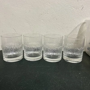 Retro MCM IITTALA Finland "NIVA" Short TUMBLER/SHERRY GLASSES x4 - Picture 1 of 9