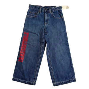 Gap Fit Jeans rot "unwiderstehlich" Denim blau Kleinkind Junge Größe 4T - Bild 1 von 7