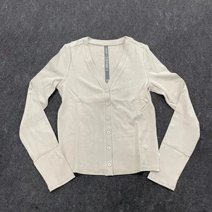 VUORI Long Sleeve Pose Cardigan Sweater Women's Size XS Toast VW1185 - Picture 1 of 9