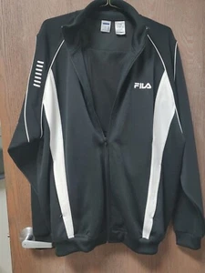 MENS FILA FULL ZIP JACKET & PANTS XL BLACK NEVER WORN - Picture 1 of 9