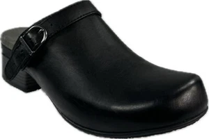 Eastland Women's Adele Black Leather Slip-on Clog Casual Shoes, 33978-01 - Picture 1 of 6