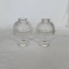 VTG Set of 2 Indiana Glass Crystal Fairy Lamps
