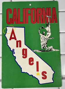 RARE 1974 Fleer Big Signs MLB Logo Sign 7.75"x11.5" Vintage CALIFORNIA ANGELS - Picture 1 of 2