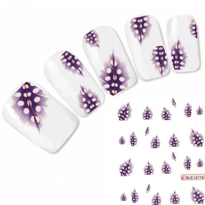 Pegatina de pluma estilo arte en uñas pluma pegatina de uñas ¡Nuevo! - Imagen 1 de 3