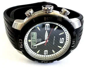 ESQ Octane Swiss E5356 Quartz Men's Watch Runs New Battery Black Band Black Dial - Picture 1 of 19