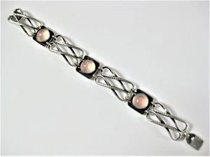 Bracciale Argento 835 Con Quarzo Rosa, 31 G - Foto 1 di 3