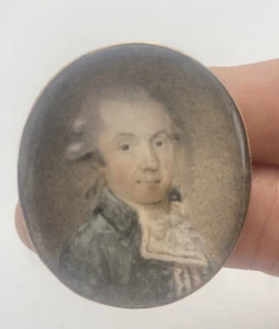 Miniatur Malerei,Gouache, Doppelseitig, Mann und Frau, um 1780 - Bild 1 von 12