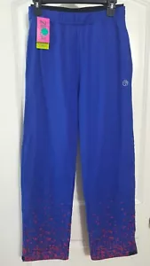 Women's Zumba Pants Jersey Athletic Cotton Gym Workout Blue XS S Med $42 Retail - Picture 1 of 6