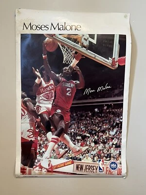 Vintage Moses Malone Poster Sports Illustrated 35x23 - Image 1 of 4