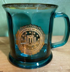 Federal Bureau of Investigations "FBI" Justizministerium "DOJ" Gold Blau Tasse - Bild 1 von 8