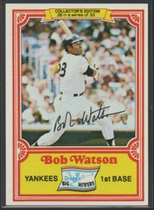 Bob Watson 1981 Topps Drake's Big Hitters #28  New York Yankees
