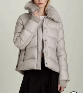 Chaqueta de piel de oveja Dawn Levy Vera beige hielo talla S ($595) - Imagen 1 de 6