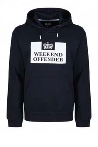 Mens Weekend Offender HM Service Classics Hoodie Navy - Picture 1 of 2