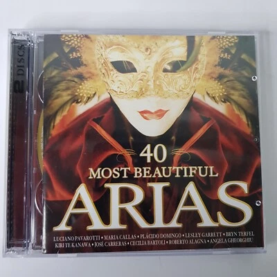 40 Most Beautiful Arias Pavarotti Callas Domingo Garrett Terfel Alagna Music CD - Image 1 of 4