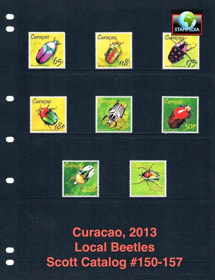 Valor Scott de $22,50 - 2013 CURACAO escarabajos insectos mar Caribe CV MNH NH UMM Foto 1 de 4