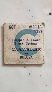 BULOVA CARAVELLE 60F Factory Watch Part #111F-112F - UPPER & LOWER SHOCK SPRING - Picture 1 of 2