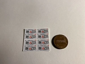 Calcomanías de matrícula de EE. UU. escala 1/18 para vehículos diecast - Imagen 1 de 2
