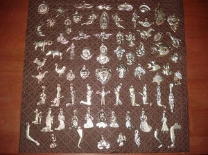 Silber Larage Milagros 20 Milagro Charms Tag der Toten Exvoto Nicho Retablo  - Bild 1 von 1