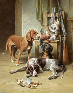 After the Hunt rifle dead pheasants by Carl Reichert - Picture 1 of 1