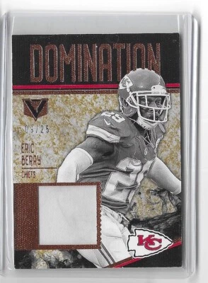 2017 Panini Vertex Eric Berry Game Used Patch /25 Chiefs. DIRT ON PATCH!!!! - Image 1 of 2