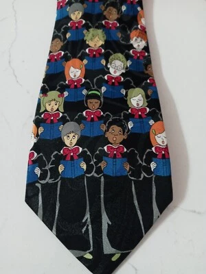Steven Harris Handcrafted "Carolers" 100% Polyester Christmas Tie - Image 1 of 4