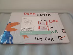 SIGUIENTE Funda de Almohada Reversible Navidad Dinosaurio 50cm x 75cm 100% Algodón NUEVA - Imagen 1 de 6