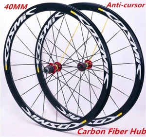 Ultralight 700C Road Bicycle Alloy Wheelset Carbon Sealed Bearing Hub 20 Hole - Picture 1 of 33