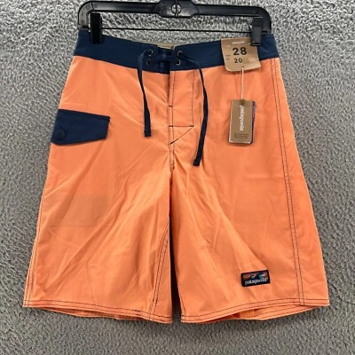 Pantalones Cortos de Natación PATAGONIA Para Hombres 28 Naranja Boardshorts UPF 50+ Calzoncillos Elastizados Foto 1 de 4