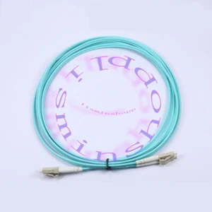 10pc 3M OM3 LC/LC UPC Duplex Multimode 10GB Fiber Cable Aqua Optical Patch Cord - Afbeelding 1 van 1