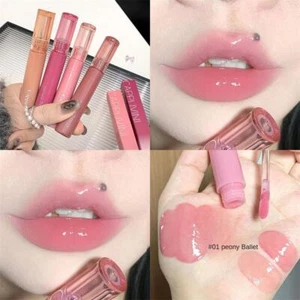 Esmalte labial de gelatina espejo impermeable 6 colores brillo labial ligero al agua larga duración Mo - Imagen 1 de 21