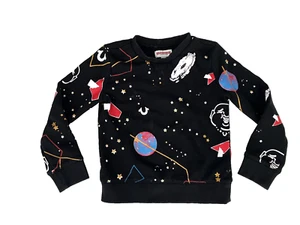 TRUE RELIGION Black/Colorful GALAXY PULLOVER SWEATSHIRT Crewneck Kid Sz YOUTH 5 - Picture 1 of 7