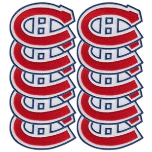 10 pcs Montreal Canadiens Habs Size 2.8"x2.0" Sew Embroidered Iron On Patches - Picture 1 of 12