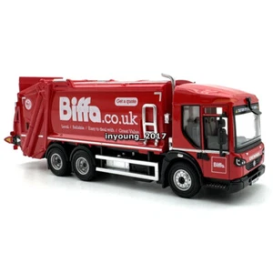 1:76 Scale Dennis Garbage Truck Model Metal Diecast Trash Truck Collection Red - Picture 1 of 9