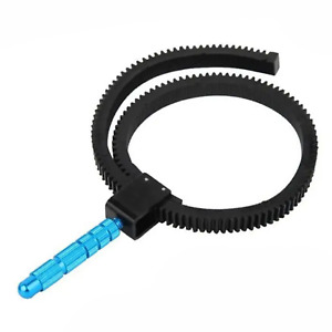 Adjustable Rubber Follow Focus Gear Ring Belt w/ Grip For DSLR Camcorder Camera