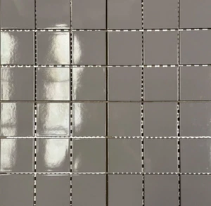 Grau glänzend Wandfliese Keramik Badezimmer Dusche 3 7/8" x 3 7/8" C#563-454 10 sqft - Bild 1 von 1