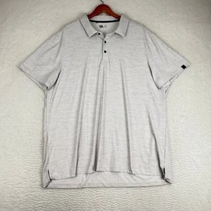 VRST Polo Shirt Mens XXL Gray Golf Casual Dot Print Short Sleeve - Picture 1 of 8