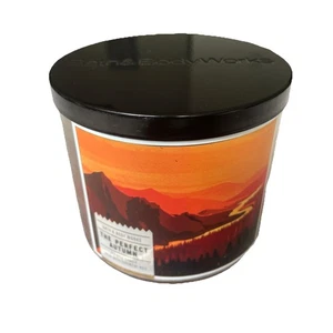 Bath & Body Works The Perfect Autumn 3 Wick 14.5 oz Scented Candle Glass Jar - Picture 1 of 5