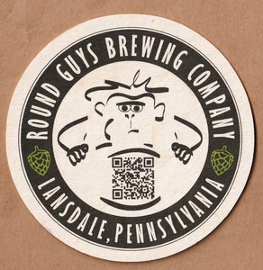 Round Guys Brewing Co Beer Coaster Lansdale PA - Picture 1 of 2