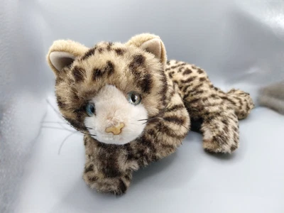 Steiff Katze Minou getigert liegend mit Knopf im Ohr - Bild 1 von 3