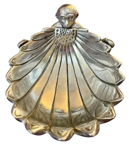 Arthur Court Designs Monkey 2003 Aluminium Metall Süßigkeiten Snack Schüssel - Bild 1 von 5