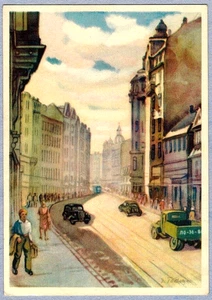 Letonia artista Zelma Talberga años 50 postal MARIJAS IELA en Riga - Imagen 1 de 2