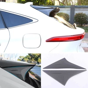 Carbon Fiber Rear Tail Window Spoiler Triangle For Toyota Venza Harrier 21-2023 - Picture 1 of 12