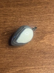 Gray Striped Botswana Agate Pendant - Picture 1 of 10