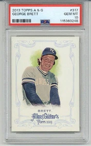 2013 TOPPS ALLEN & GINTER #317 GEORGE BRETT KANSAS CITY ROYALS PSA 10 LOW POP - Picture 1 of 2