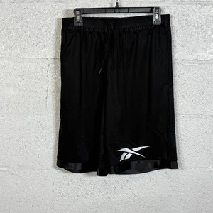 Reebok Men's 11" Regular-Fit Logo-Print Mesh Basketball Shorts Black Medium  - Picture 1 of 8